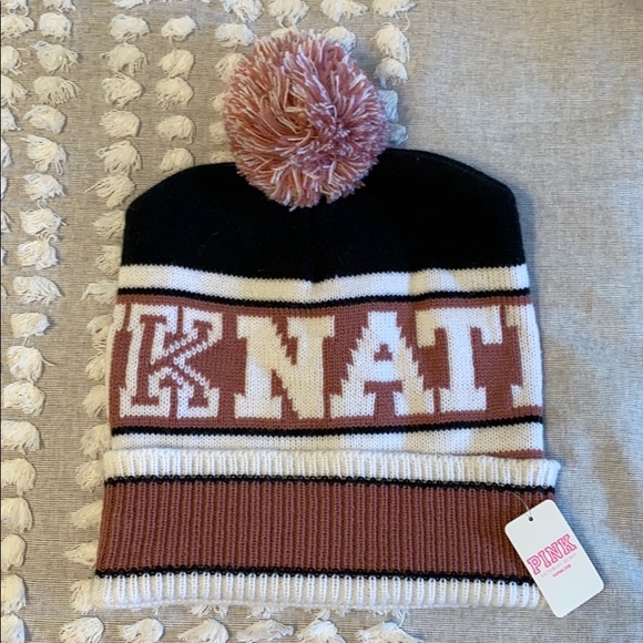 PINK Victoria's Secret Accessories - pink nation beanie PINK Victoria's Secret Accessories - pink nation beanie